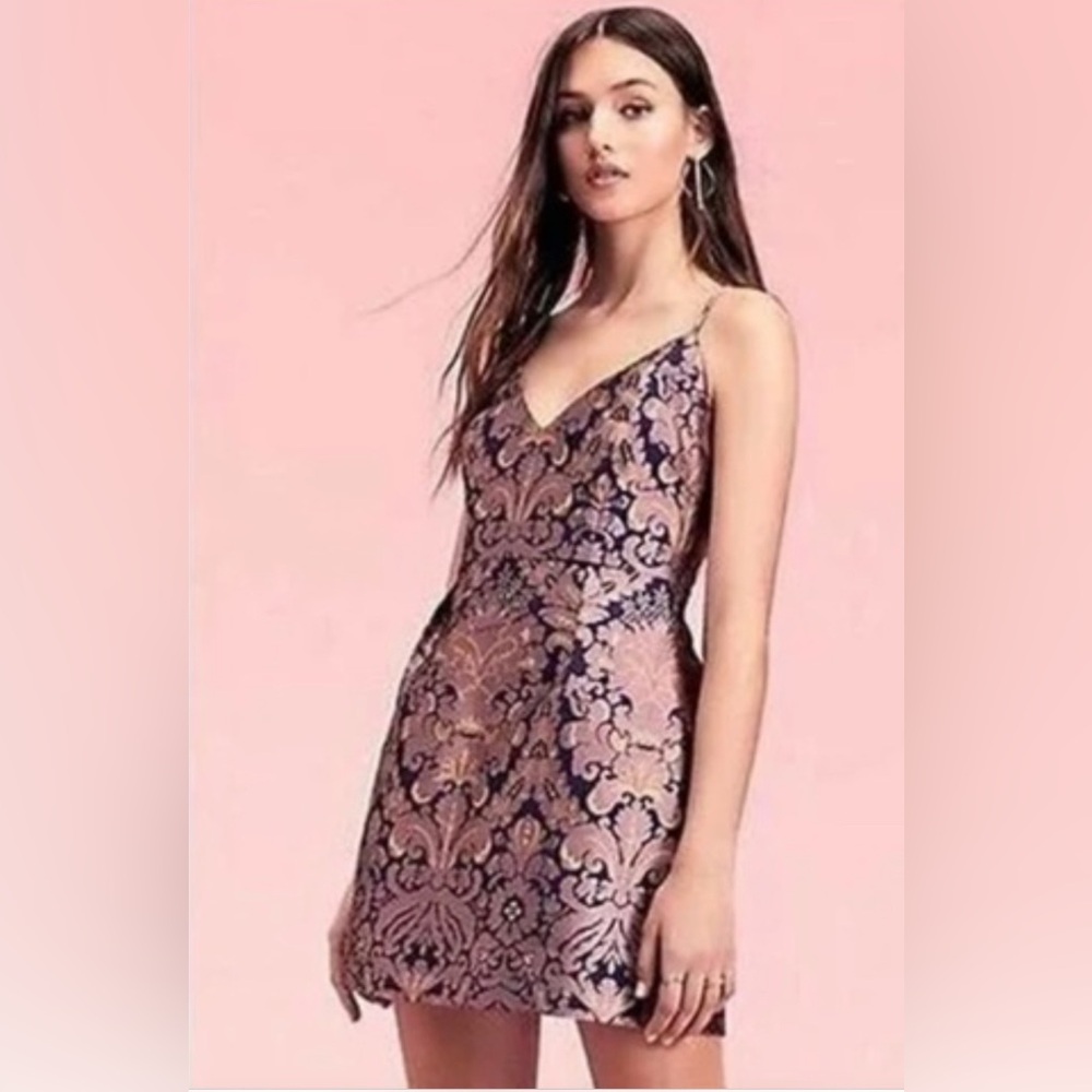 Free People brocade mini dress